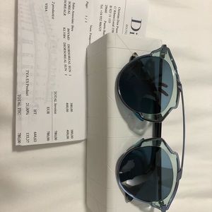 AUTH DIOR SO REAL SUNGLASSES BLUE/TORTOISE